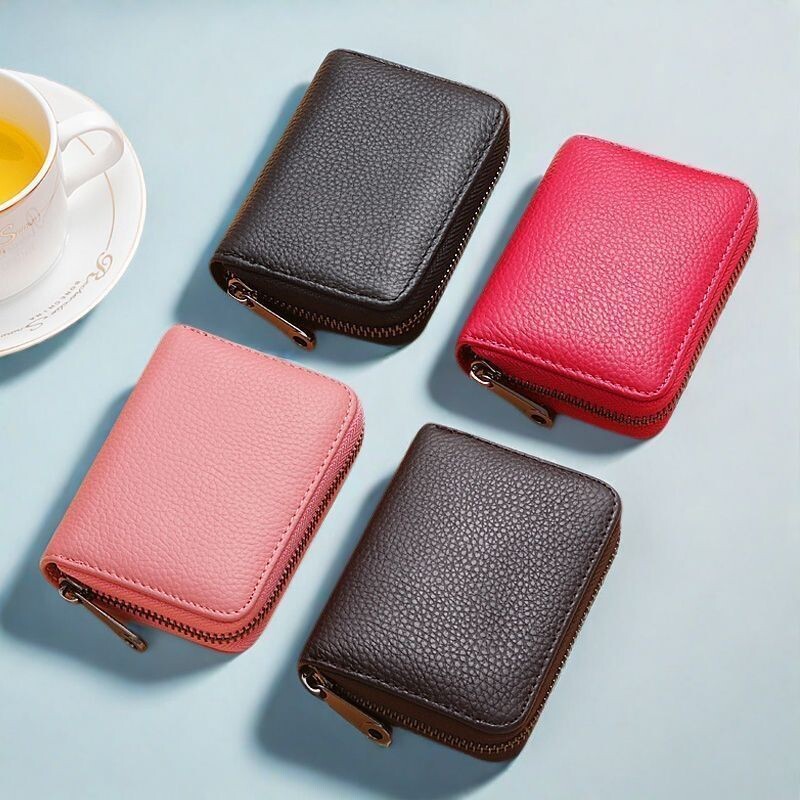 防消磁卡包男女式拉链多卡位银行证件卡夹大容量驾照小巧卡套钱包