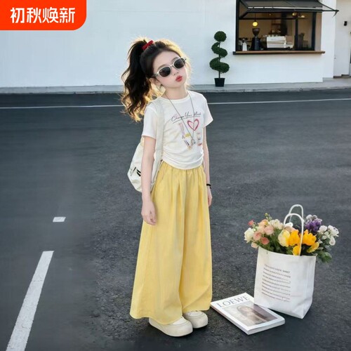 新款套装女童夏季休闲裙裤两件套