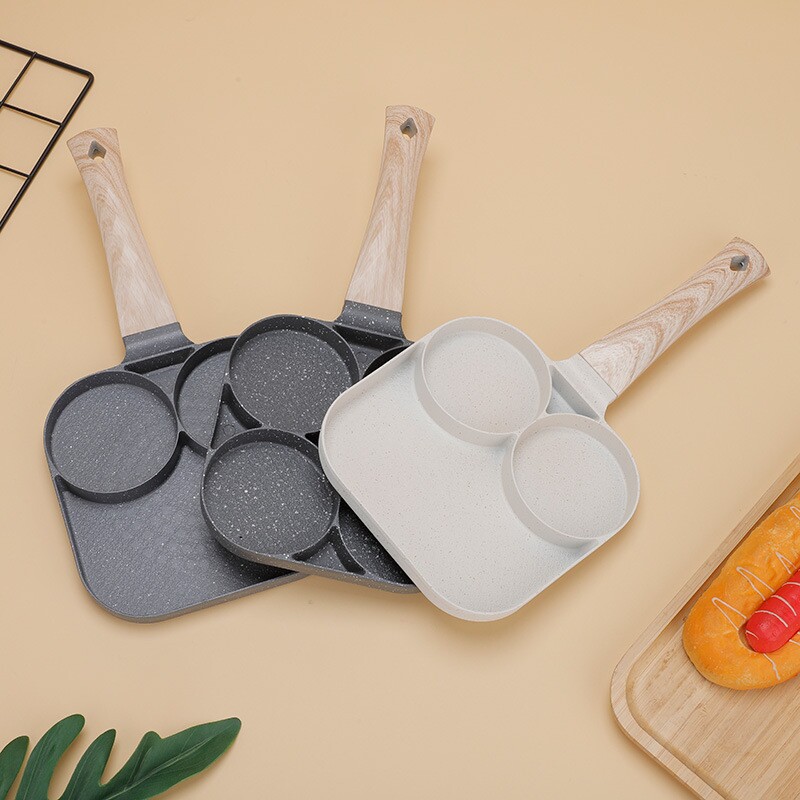 创意家用早餐煎蛋机煎蛋锅煎蛋模四孔华夫模具不沾煎饼锅不粘锅