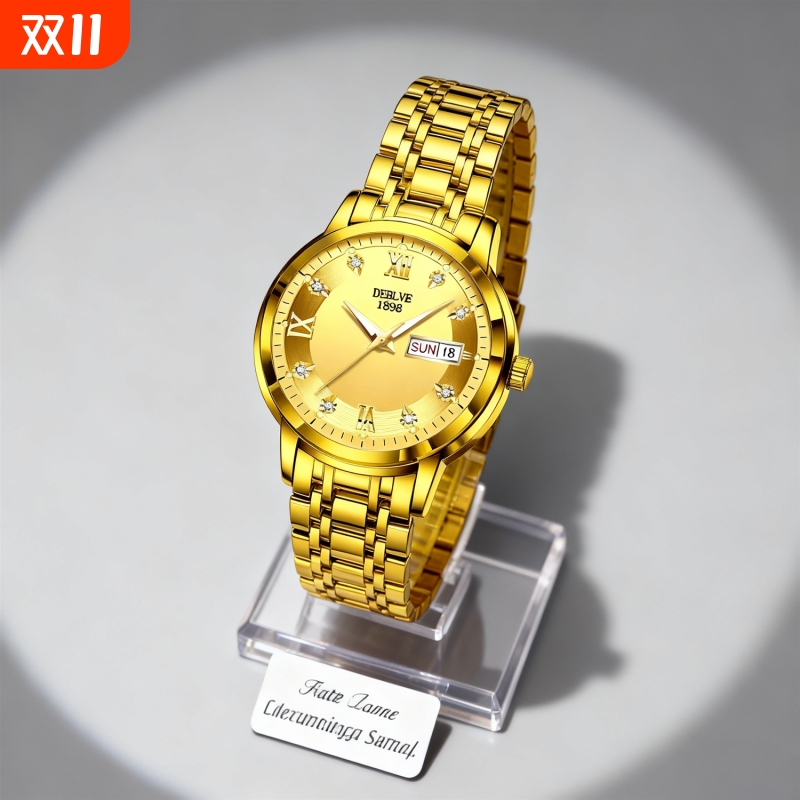 男款手表防水石英腕表高级感男士全自动非机械表正品名牌钢带商务