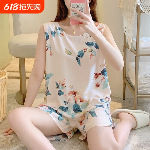 棉绸睡衣女空调家居服