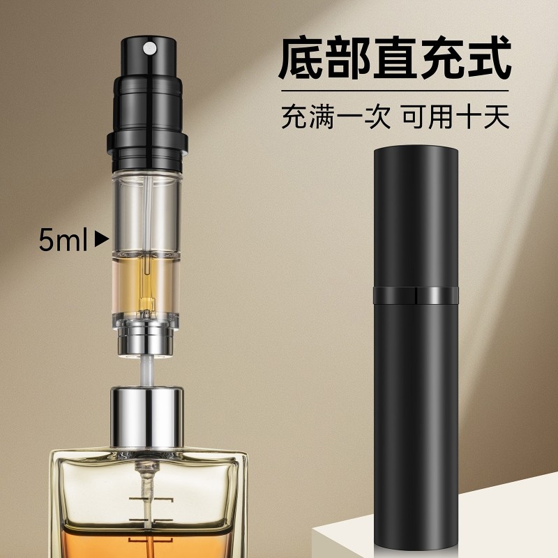 黑鸦香水分装瓶便携式高端底部分装抽取器大牌小样的空瓶迷你旅行
