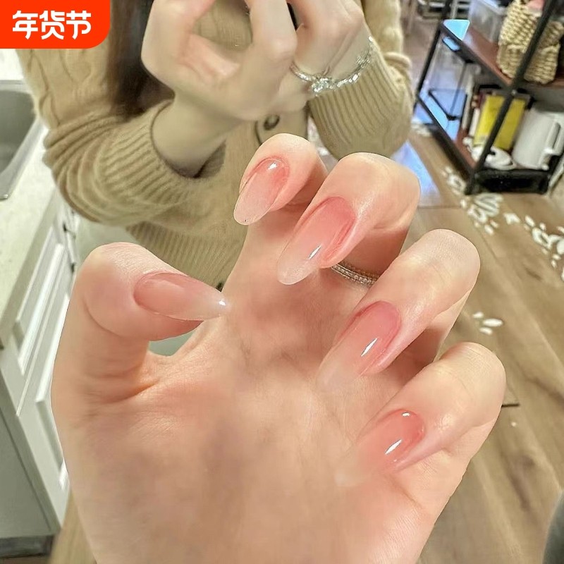 裸色嬛嬛甲显白甲嬛嬛色穿戴甲甘露寺同款华妃摸纯手工椭圆,彩妆/香水/美妆工具,穿戴甲/甲片,淘宝优惠券,粉丝福利购,淘宝优惠卷