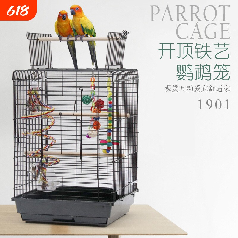 生产供应 便携式宠物笼 宠物展示笼 鸟笼 铁丝鸟笼 鹦鹉笼(19