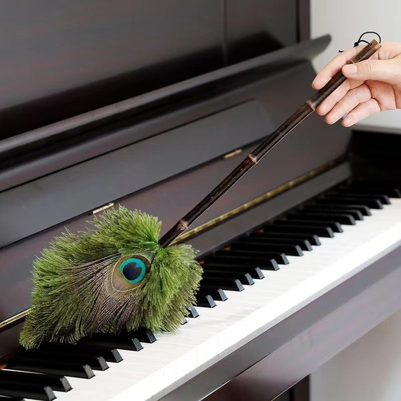 家用高档复古摆件驼羽孔雀除尘掸