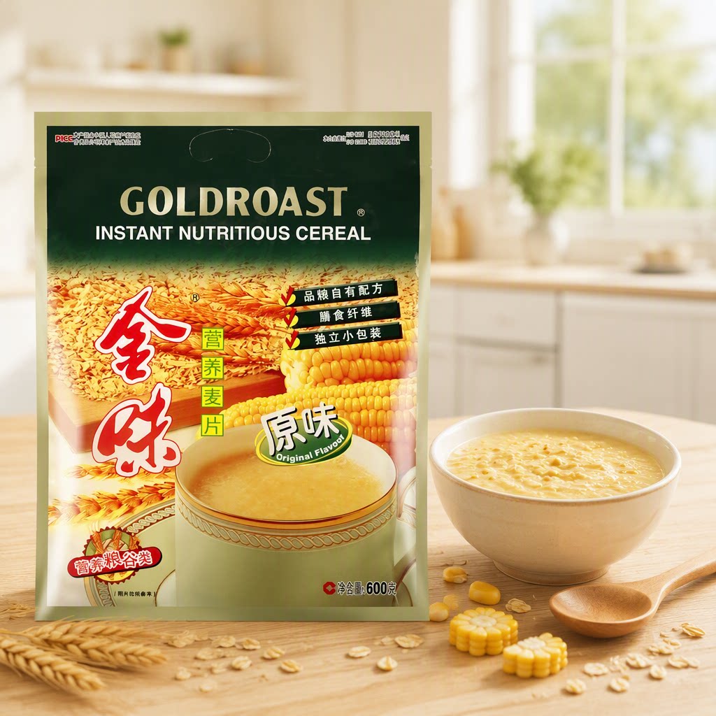 金味原味营养麦片600g独立小包装图片