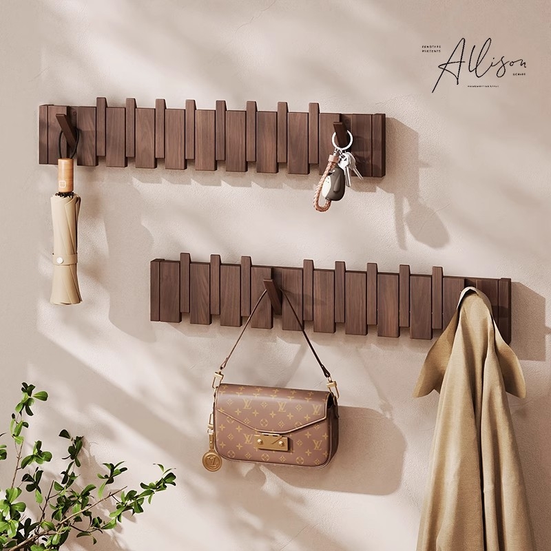 钢琴键挂衣钩进门口入户玄关挂衣架壁挂墙上衣服帽挂钩墙面办公室