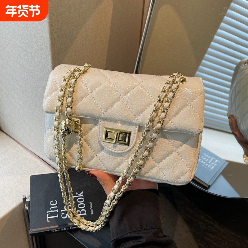 菱格链条包包女2026新款高级感女士小方包日常通勤百搭单肩斜挎包