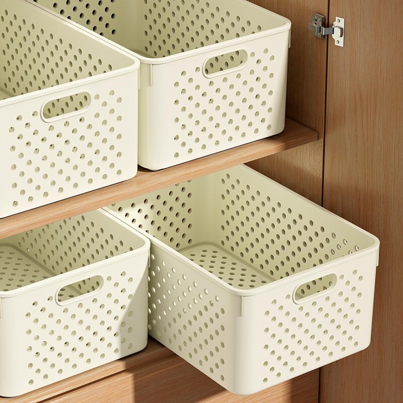 收纳筐零食杂物橱柜储物筐厨房水果篮子玩具整理箱衣服塑料收纳盒