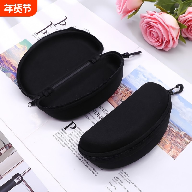便携式眼镜盒男便携墨镜太阳镜大盒子拉链收纳女款防抗压眼睛大号