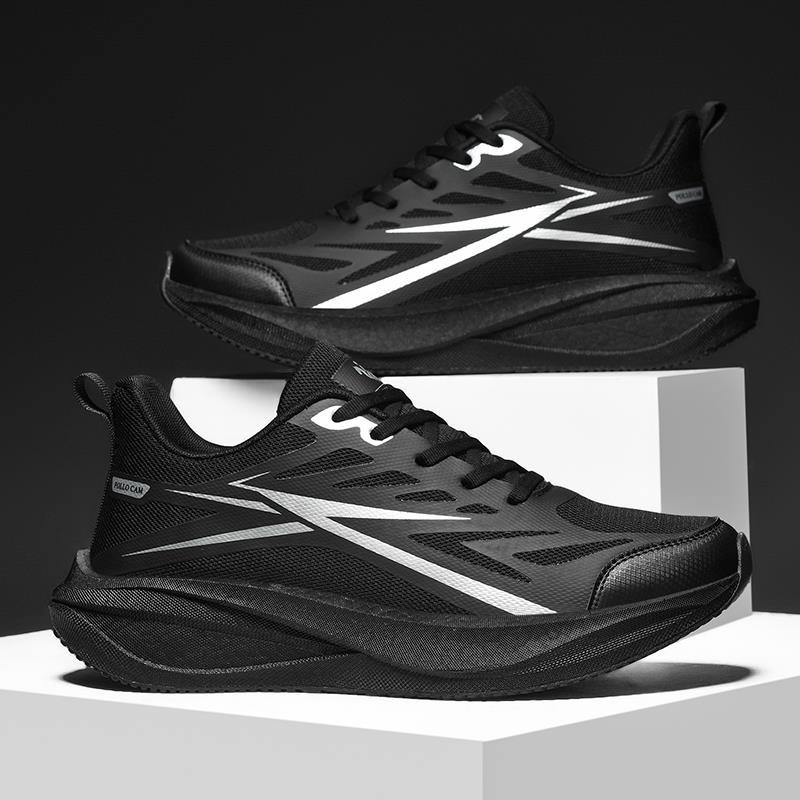 2025新款男鞋真爆碳板飞织网面跑步鞋学生专业竞速休闲运动全掌
