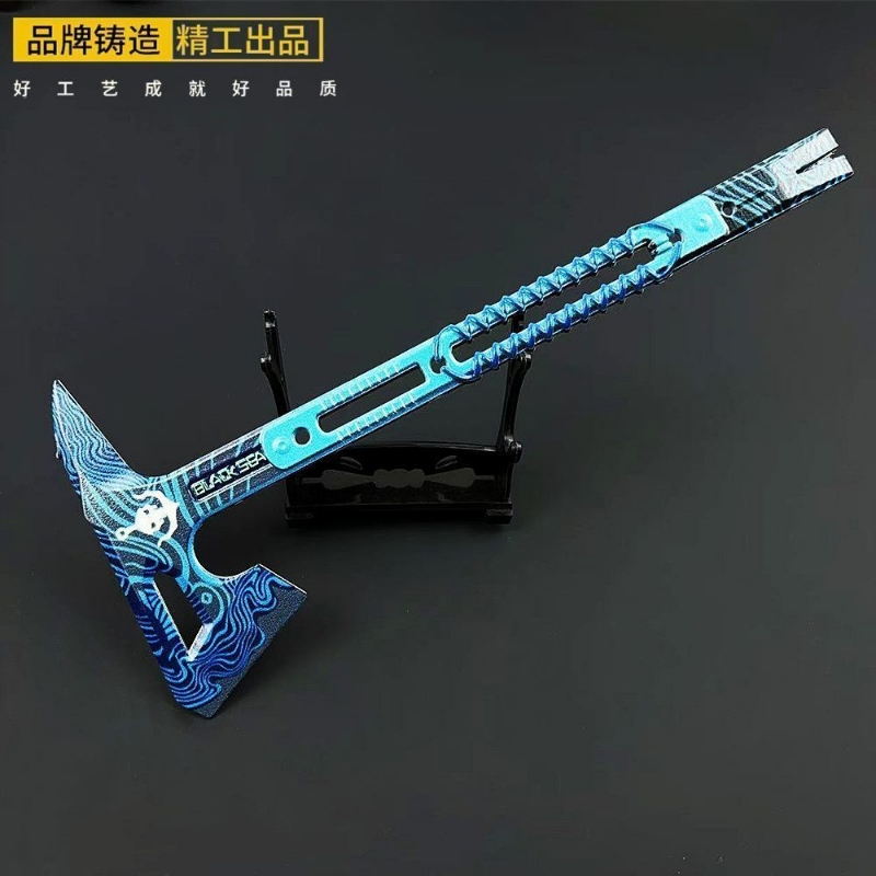 三角洲行动近战武器黑海战术斧周边手办影锋蝴蝶折叠刀合金模型