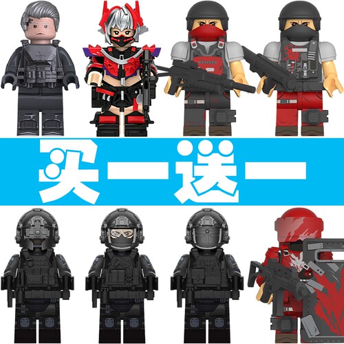 三角洲行动人仔积木拼装威龙玩具