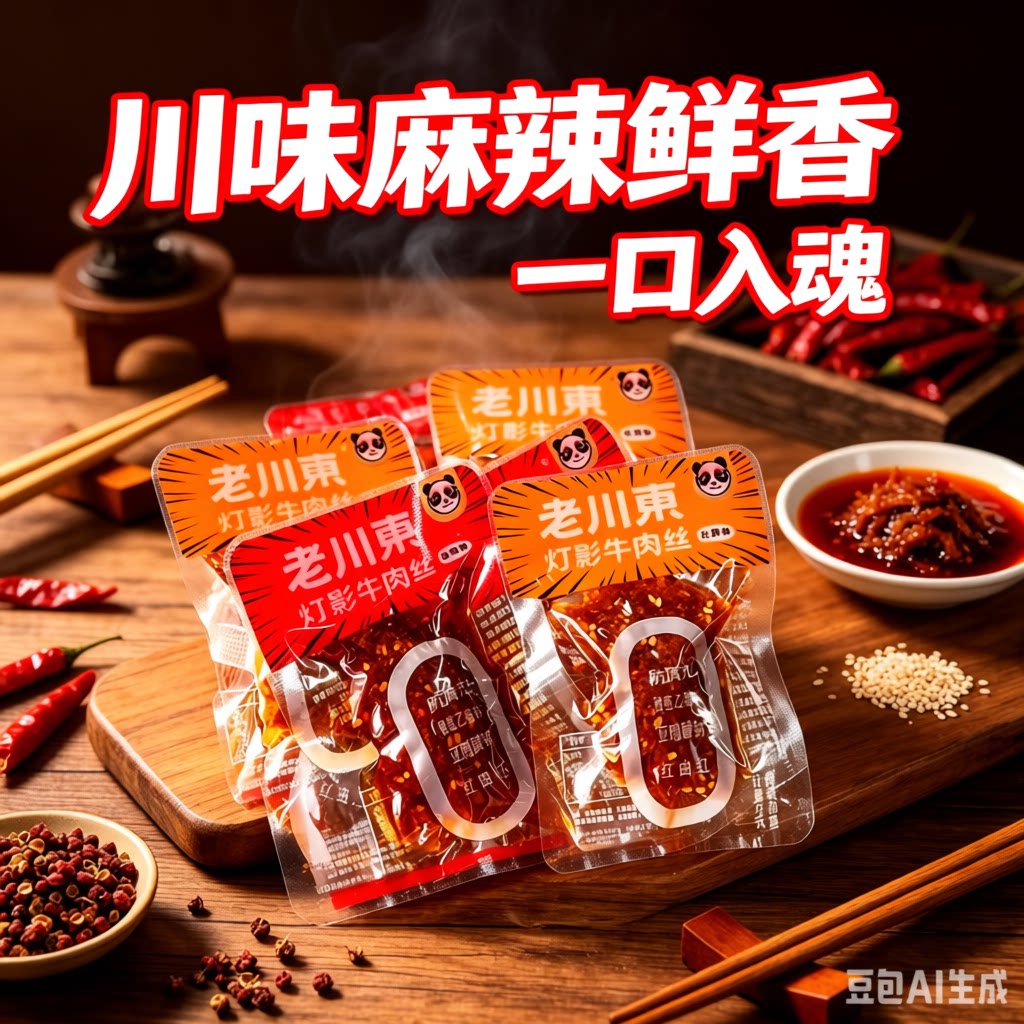 老川东灯影牛肉丝散装小包装四川特产五香麻辣灯影丝休闲零食小吃