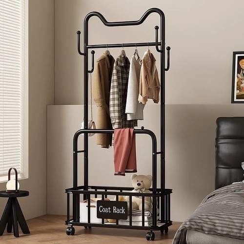 落地卧室挂可移动家用室内衣服架挂衣架子衣帽架收纳客厅玄关置物