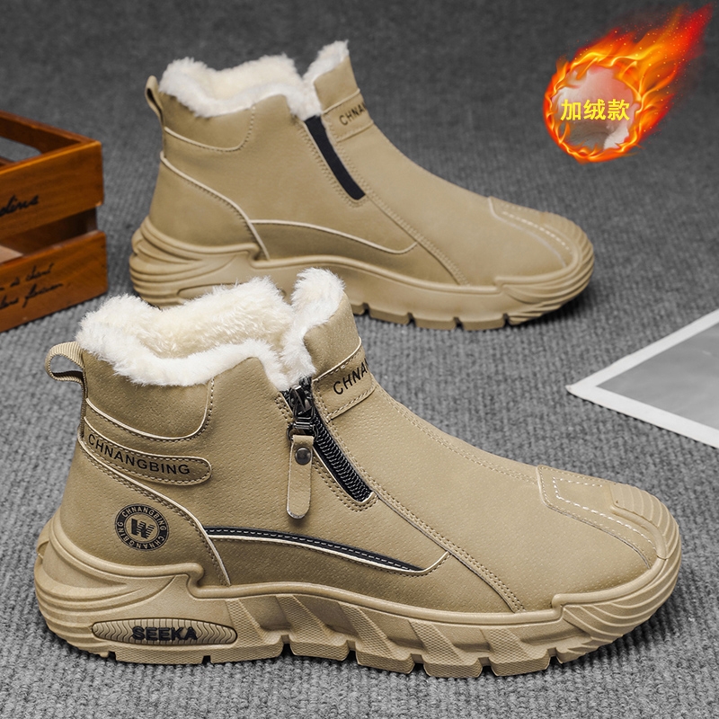 东北雪地靴男冬季2025新款加绒
