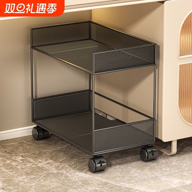 桌下置物架书桌旁小书架可移动