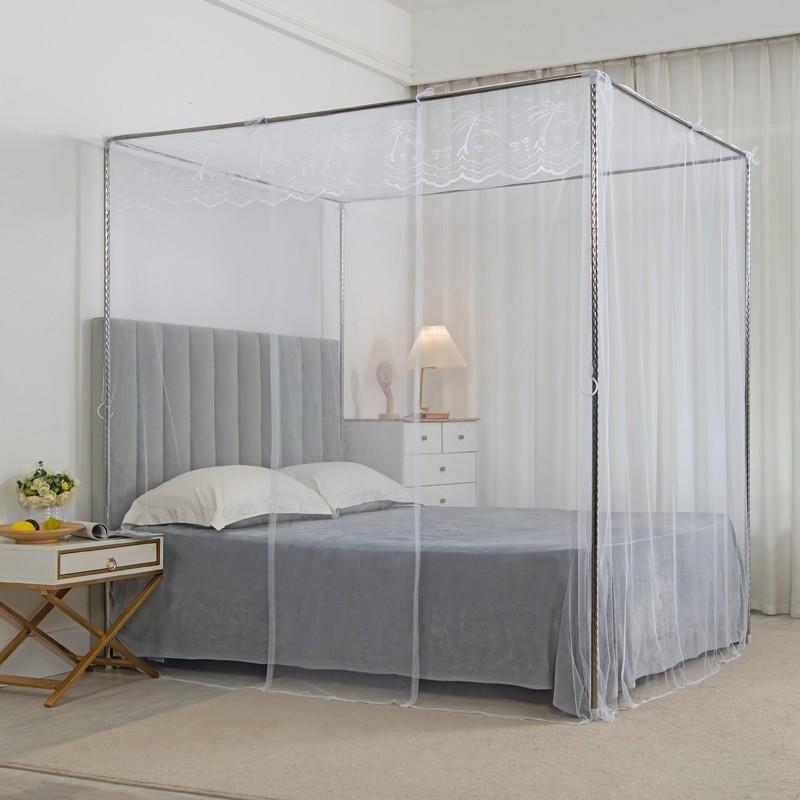 家用蚊帐1.5米宿舍1.8m1.2加粗支架杆子双人大床老式米床防