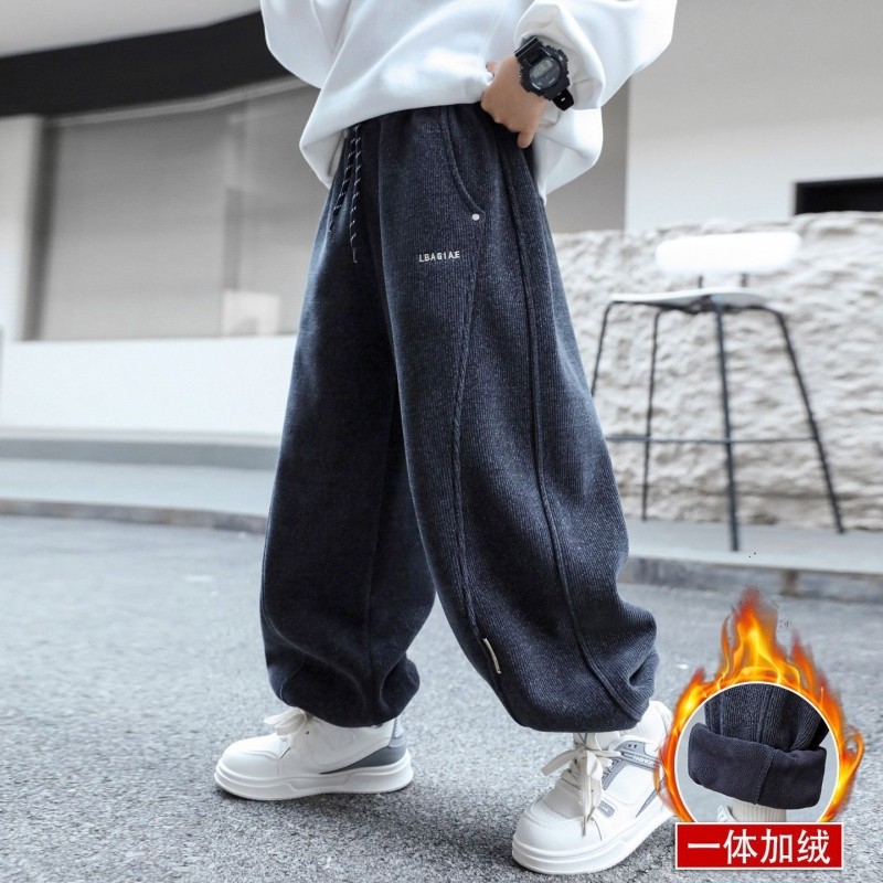 男童加绒裤子2026新款秋冬款大儿童一体绒男孩运动冬季加厚卫裤潮,童装/婴儿装/亲子装,裤子,淘宝优惠券,粉丝福利购,淘宝优惠卷