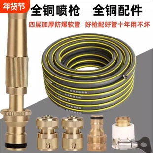 全铜家用洗车水枪自来水水管软管高压喷头套装浇花浇菜神器喷水
