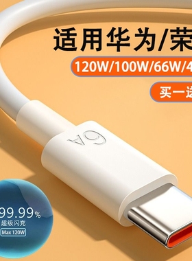 驯龙师 type-c120w数据线100w适用华为荣耀vivo/tpyec6A快充p70p30p40mate/nova7pro手机tapyc充电器安卓typc