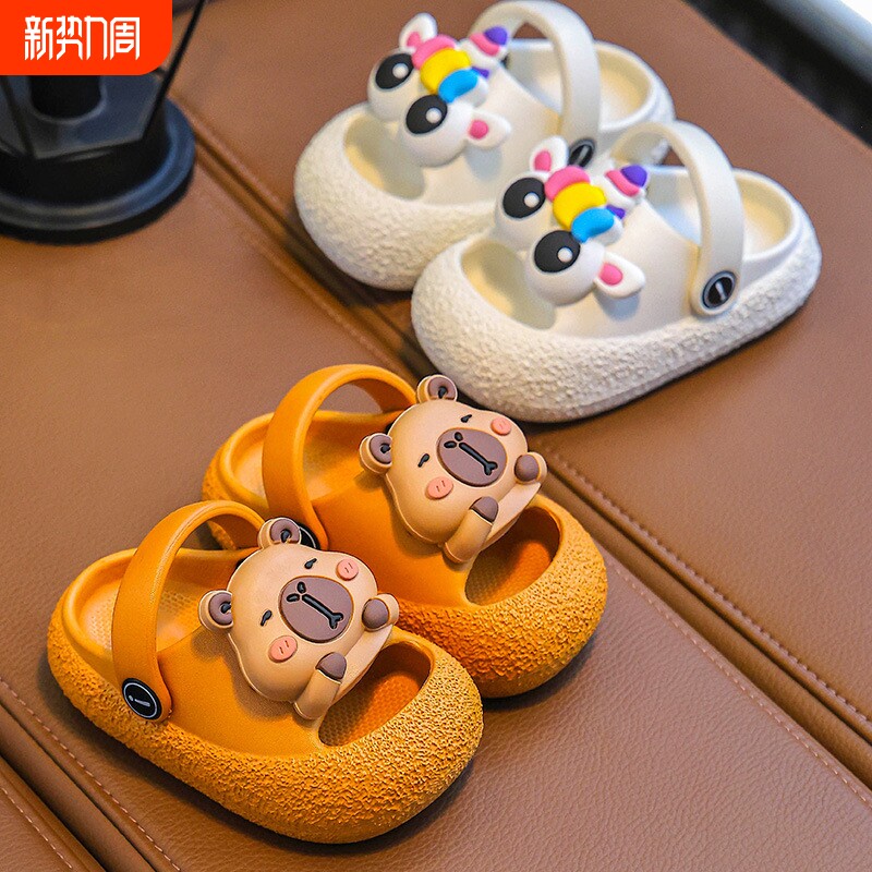 儿童拖鞋夏季男童1-3岁2防滑婴幼儿小孩洗澡宝宝凉拖鞋女童洞洞鞋