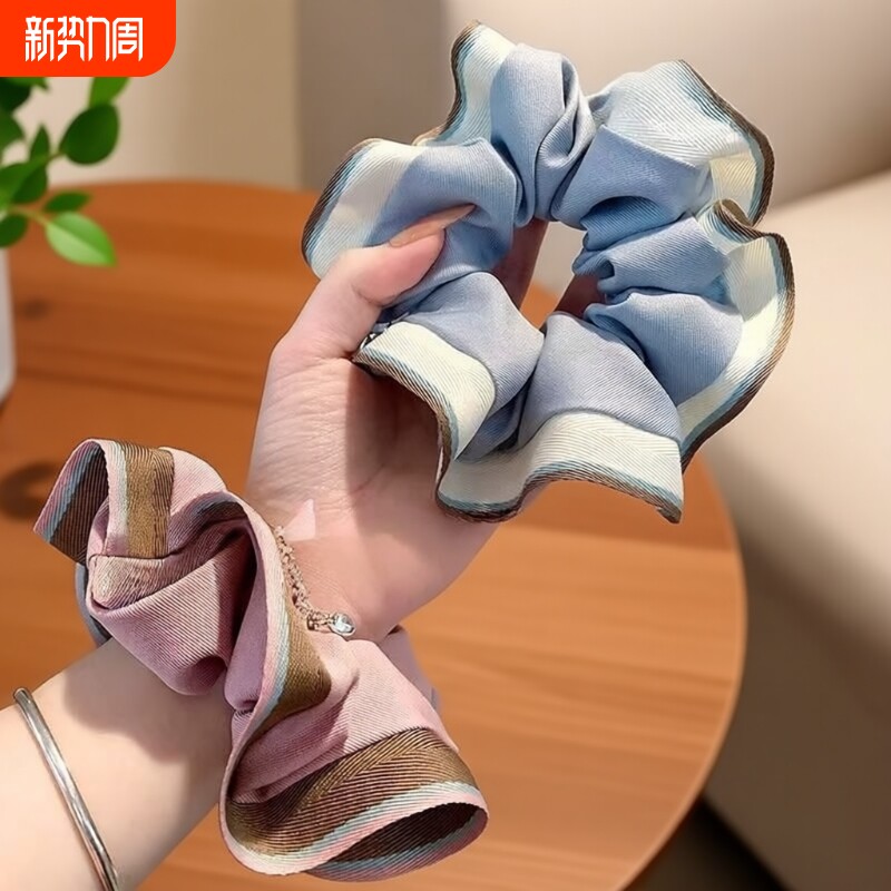 2025新款韩版大肠发圈布艺发绳小清新甜美发饰女款扎发头绳气质潮