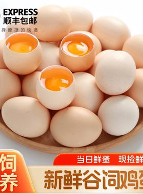 顺丰包邮谷饲鲜鸡蛋新鲜锁住本味蒸煮百搭食材普通谷物饲养五谷