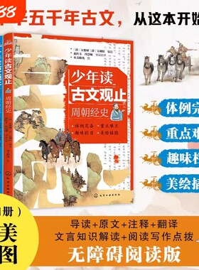 少年读古文观止全四册文言文知识解读阅读写作点拔无障碍青少年国学经典启蒙读物小学初中语文历史华章