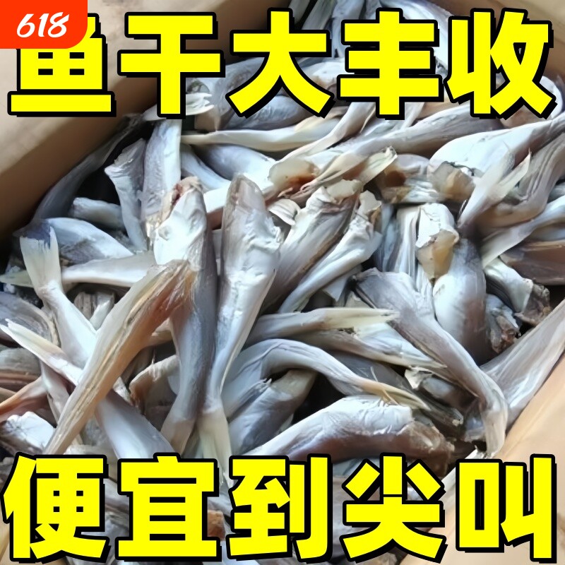 小鱼干红娘鱼干渔民自制风干无头海鱼干山东咸鱼干自晒野生红头鱼