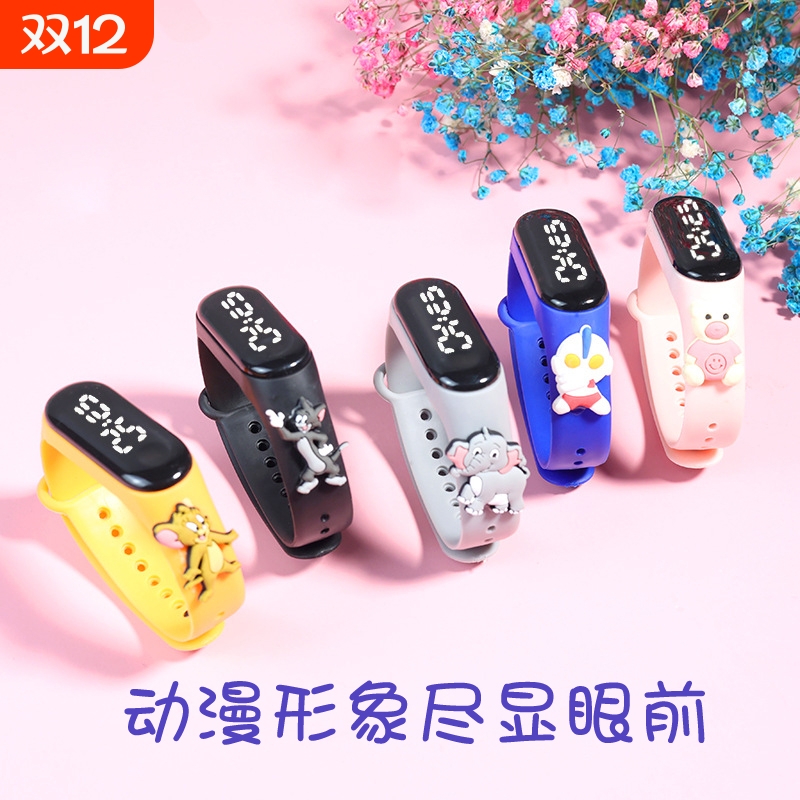 新款可爱公仔手环学生儿童电子防水夜光手表男女中小学生礼品玩具