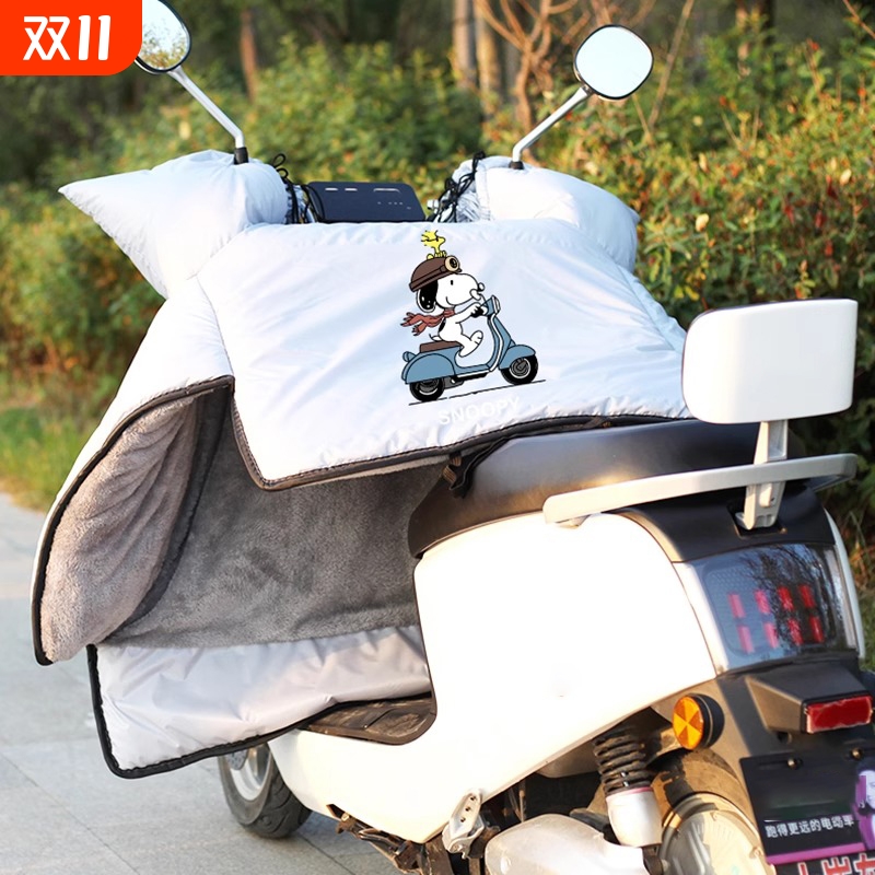 冬季加绒加厚电瓶摩托车冬款防水