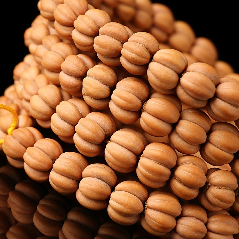 文玩长手串五福子连体山楂籽核南瓜桩佛珠男脖挂项链东北野山里红