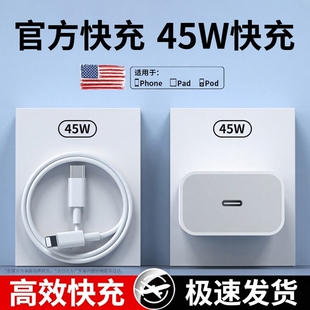 20W原正ipad品套装 3C认证45W快充头适用苹果17充电器头iPhone16手机15promax插头14数据线30w 官方正品