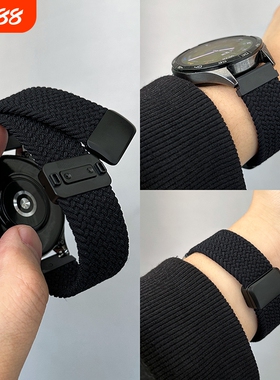 编织表带适用华为GT5/4手表GT3尼龙弹力watch4/watch3Pro/new磁吸搭扣GT2watchgt尼龙22mm荣耀magic新款buds