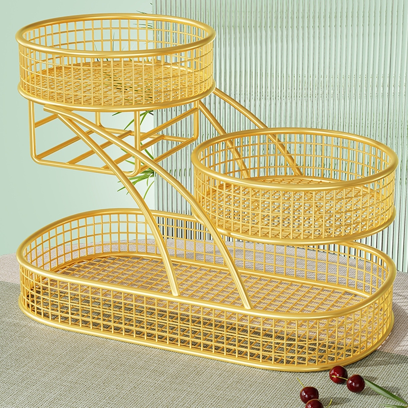 水果盘客厅茶几家用轻奢多层果盘