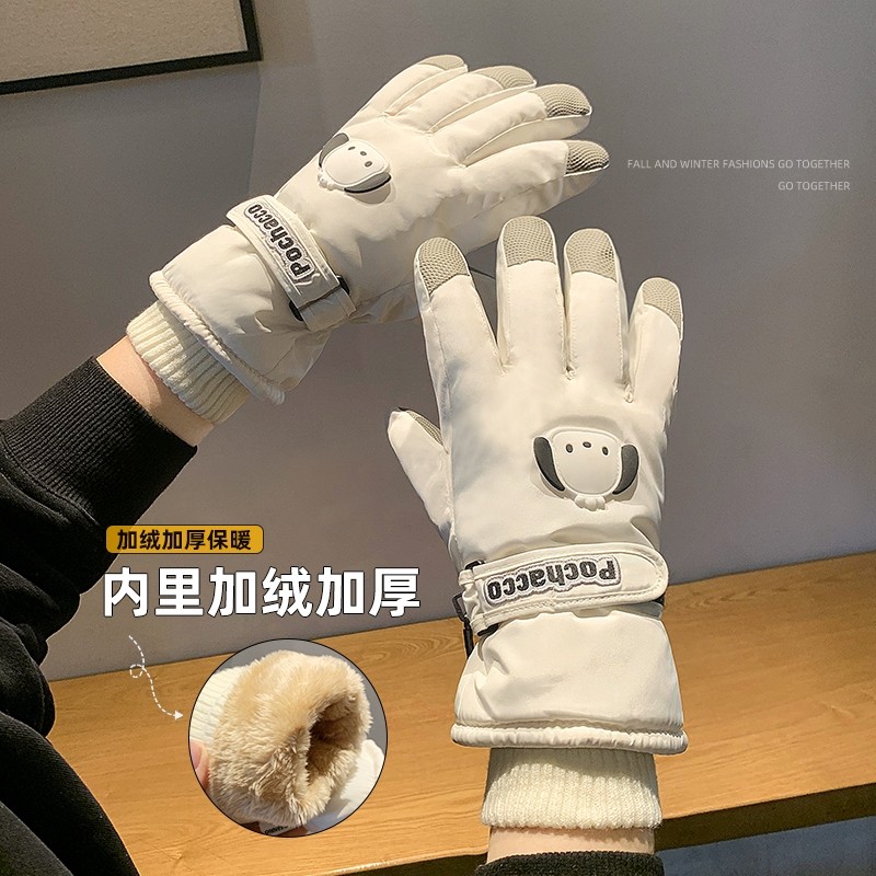 新款滑雪手套女士冬季骑行保暖神器加绒加厚防寒可爱学生棉手套男