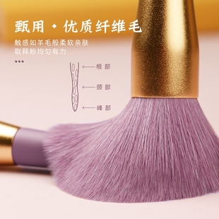 小紫薯9支化妆刷套装人造纤维全套眼影粉底散粉刷沧州化妆刷批发