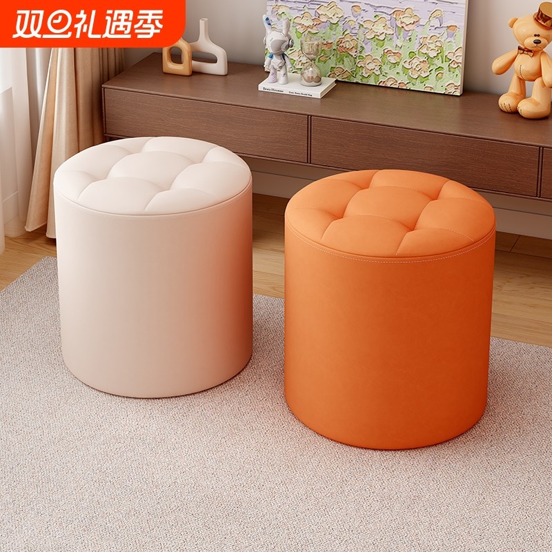 小凳子家用矮凳换鞋凳沙发凳客厅圆墩皮凳创意简约结实耐用小板凳