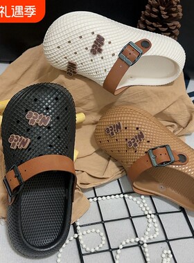 踩屎感洞洞鞋女外穿厚底舒适百搭