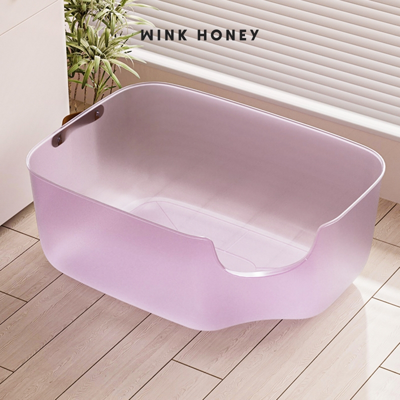 wink honey猫砂盆超大号防外溅猫厕所幼猫屎盆巨型全开放式