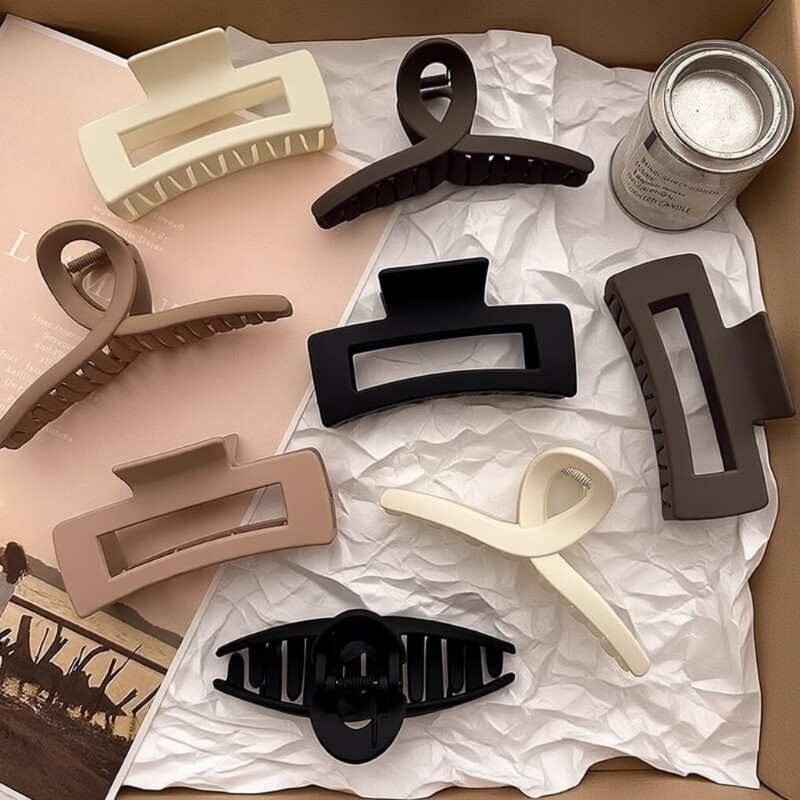 发夹抓夹女大号鲨鱼夹头发发卡高级感头饰2023新款量多大气交叉