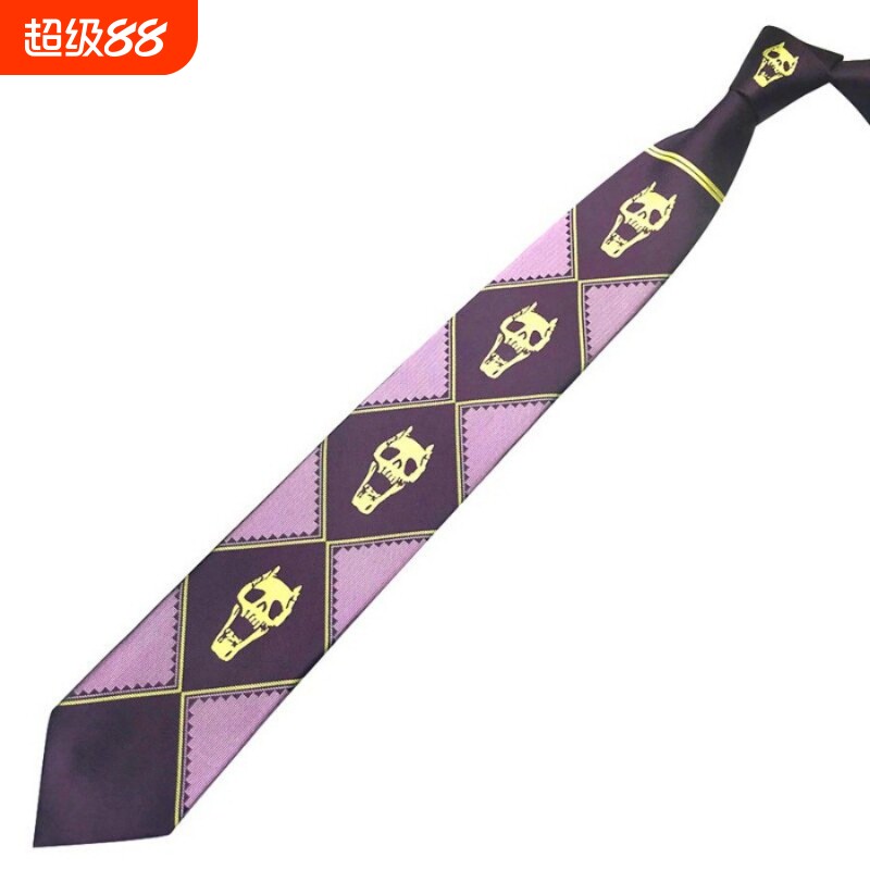 日系JOJO吉良吉影领带JK 骷髅头男女款动漫cosplay二次