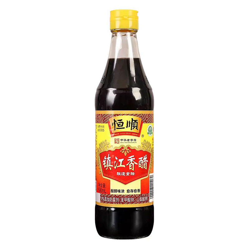 恒顺新B香镇江香醋500ml酿造蘸食家用无添加调味品零添加食用食醋图片