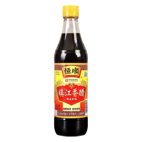 恒顺新B香镇江香醋500ml酿造蘸食家用无添加调味品零添加食用食醋