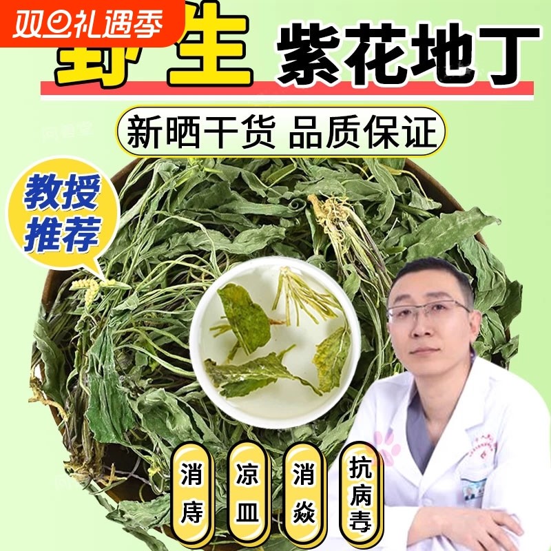 野生特级紫花地丁中药材干货滋补无添加泡水可搭配金银花杭白菊