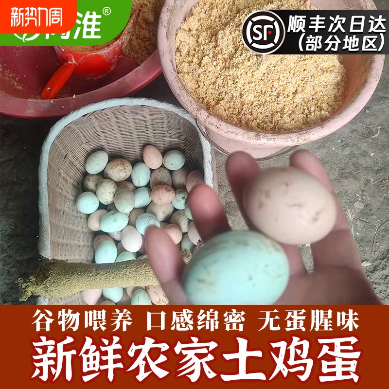 岗淮新鲜土鸡蛋正宗农家散养新鲜鸡蛋柴鸡蛋草鸡蛋笨鸡蛋乌鸡蛋