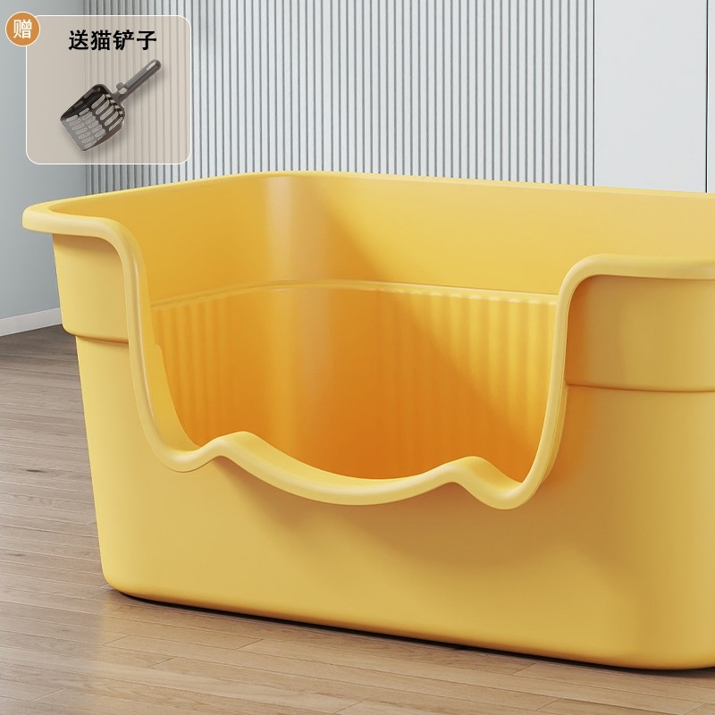 猫砂盆超大号防外溅猫厕所特大防臭开放式猫砂盆子巨大幼猫猫屎盆