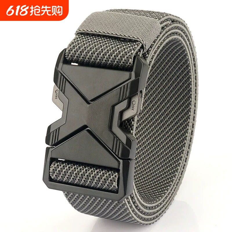 战术腰带户外作训合金扣尼龙弹力男弹性快拆裤带学生松紧帆布编织