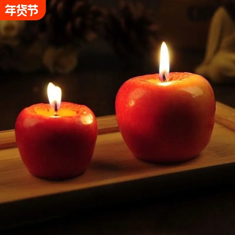 圣诞节礼物苹果蜡烛香薰平安果圣诞蜡烛仿真苹果创意蜡烛生日礼物